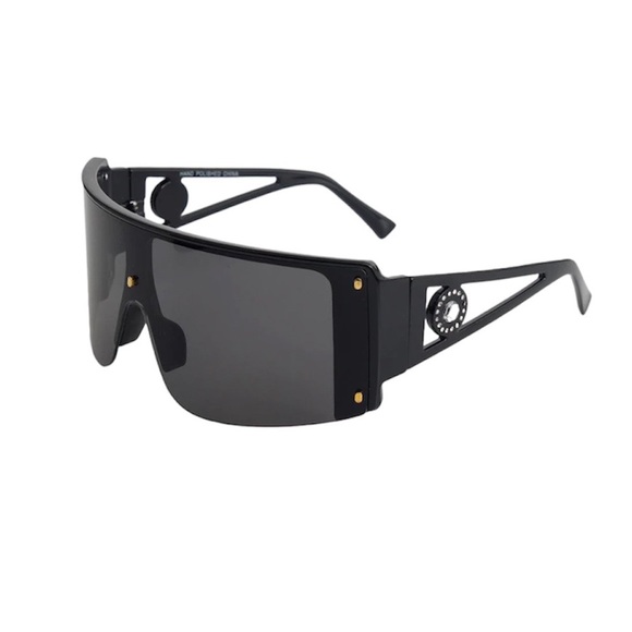 Accessories - S2107 - Women Oversize Half Frame Square Large Fashion Sunglasses